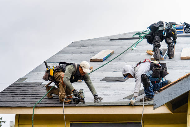 Professional Roof Installation technician working in Mottville, NY